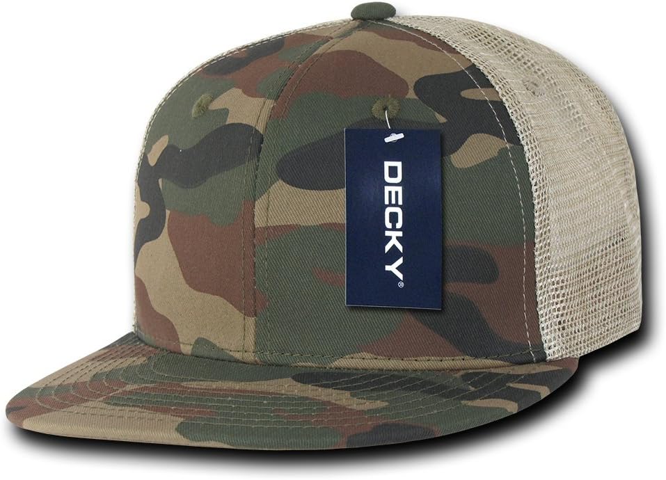 DECKYCotton Flat Bill Trucker Cap