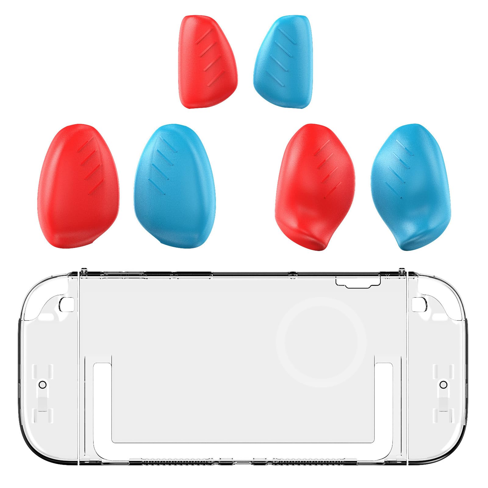 Sisyeuo Console Housing Clear Protector Covers with Handle Grips for NS2 Skin Sleeve Protective Case Scratchproof Shell Clear Case with Silicone Grips