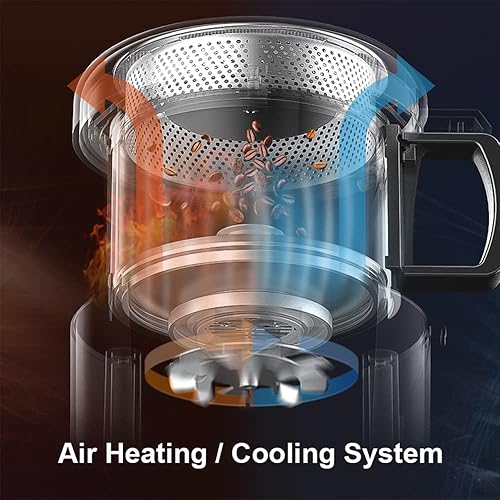 Miniatura 5 de CAFEMASY Máquina tostadora de granos de café para el hogar con calefacción de tostado temporal y ajuste de ventilador de aire para uso doméstico