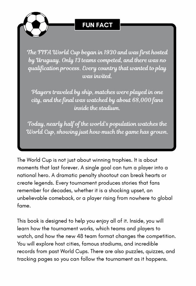 Image of The 2026 FIFA World Cup Explained in Full: Teams, Stars, Stadiums, Records, Puzzles & Exciting Fun Facts