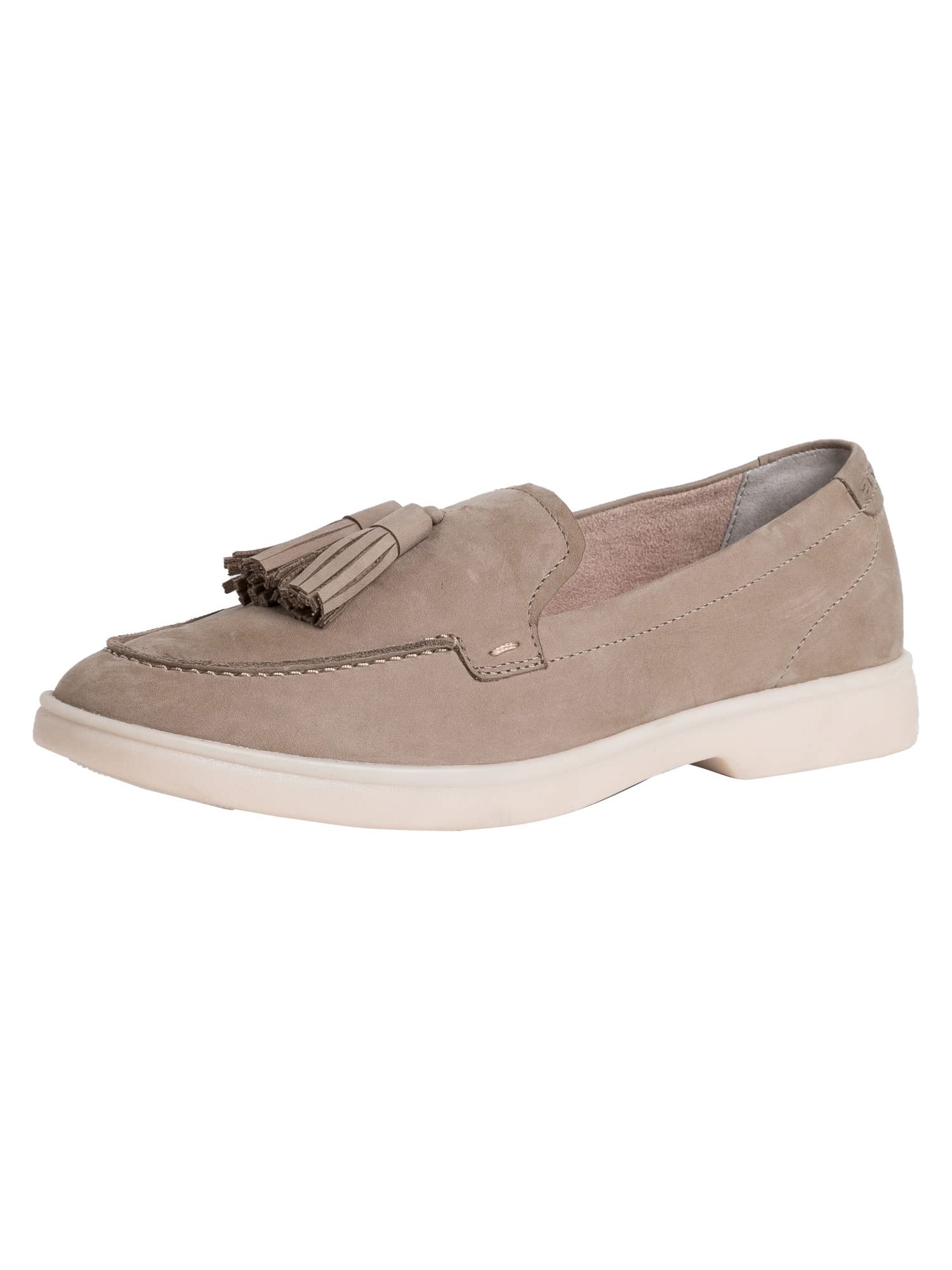 Tamaris Damen 1-1-24602-28, Loafer, Pepper Nubuc,
