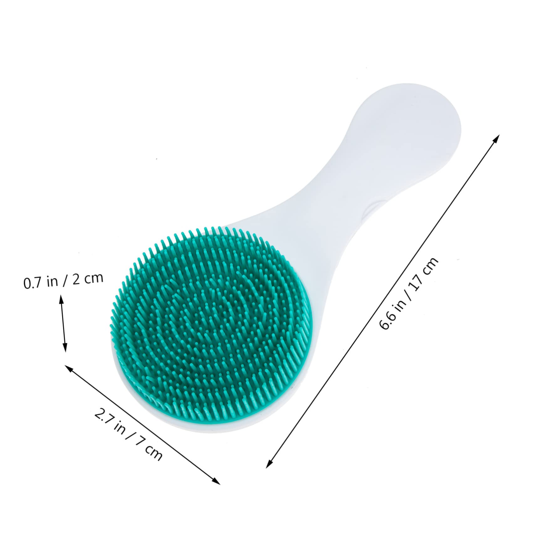 Baluue Baby Exfoliator Brush Bath Brush for Hair Scalp Massager Pp and Silicone Material Green