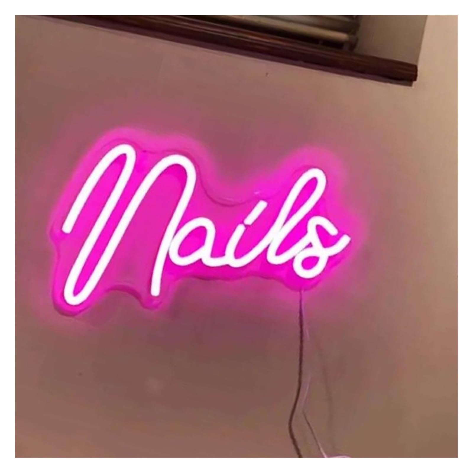 Shouxi B Sign Lamp Nails Neon Sign Neon Lights Suitable For Eauty Salon Aesthetic Wall Decor Usiness Us Sign 40X20cm(B)