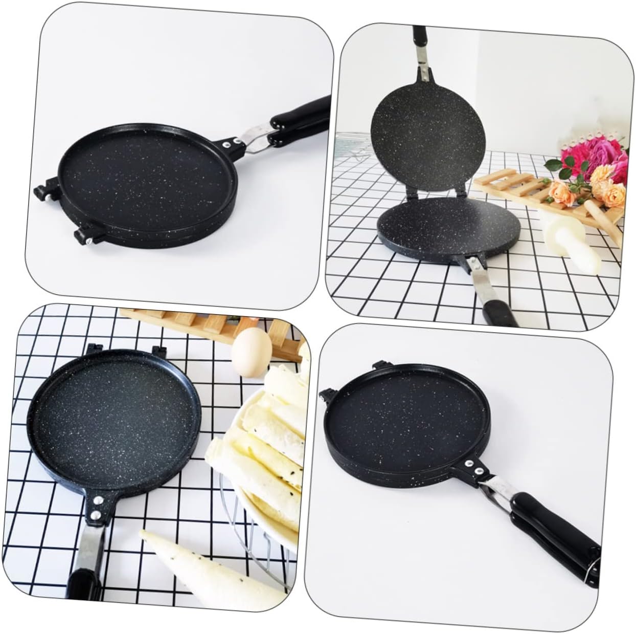 IMIKEYA Omelet and Egg Roll Cooking Pan Non Stick Skillet for Versatile for Pancakes and Waffles Wear Design for Home and Shop Use