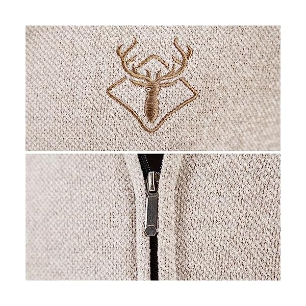 Mylldey Mens Casual Full Zip Cardigan Sweaters Cable Knit Jacket Sweater Men, US Size