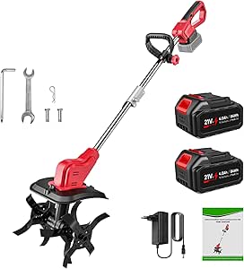 Motoculteur Électrique Filaire Pliable 1200W, Largeur/Profondeur De