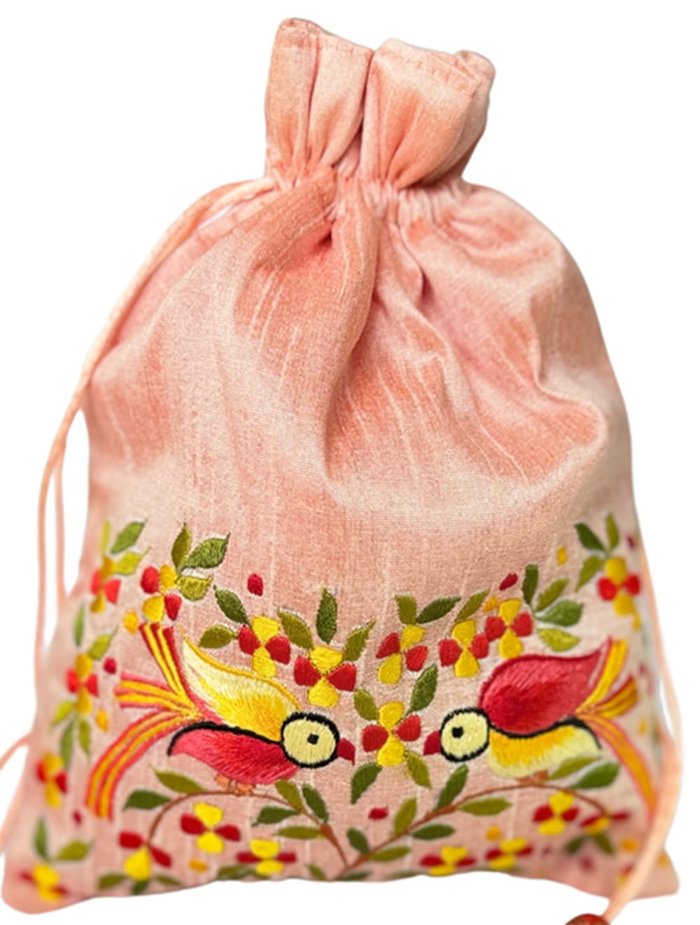 lavanya fashions Raw Silk Fabric Embroidered Polti Bag for Women Pink-picture-36