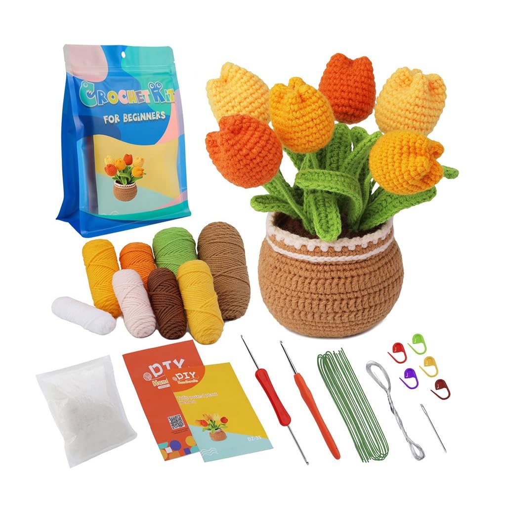 Kit de Crochet, Kit de Crochet Completo for Principiantes con Instrucciones Paso a Paso y Video Tutorial Aprende el Kit de Inicio de Crochet for niños Adultos (Color : B)