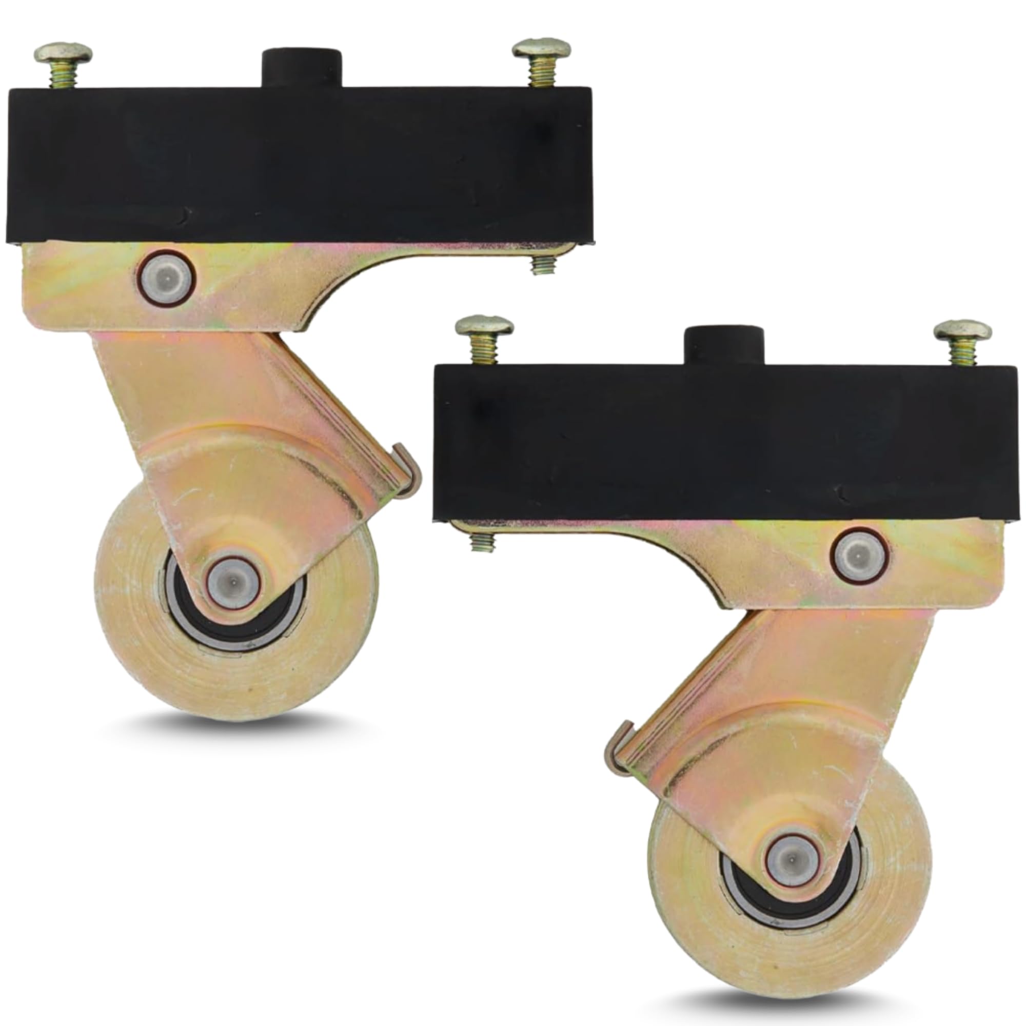 KC Hardware Heavy-Duty Sliding Screen Door Rollers with 1 in. Steel Ball Diameter & 1-1/4 in Steel Including Screws and Adjusting Sleeve (2 Pack)