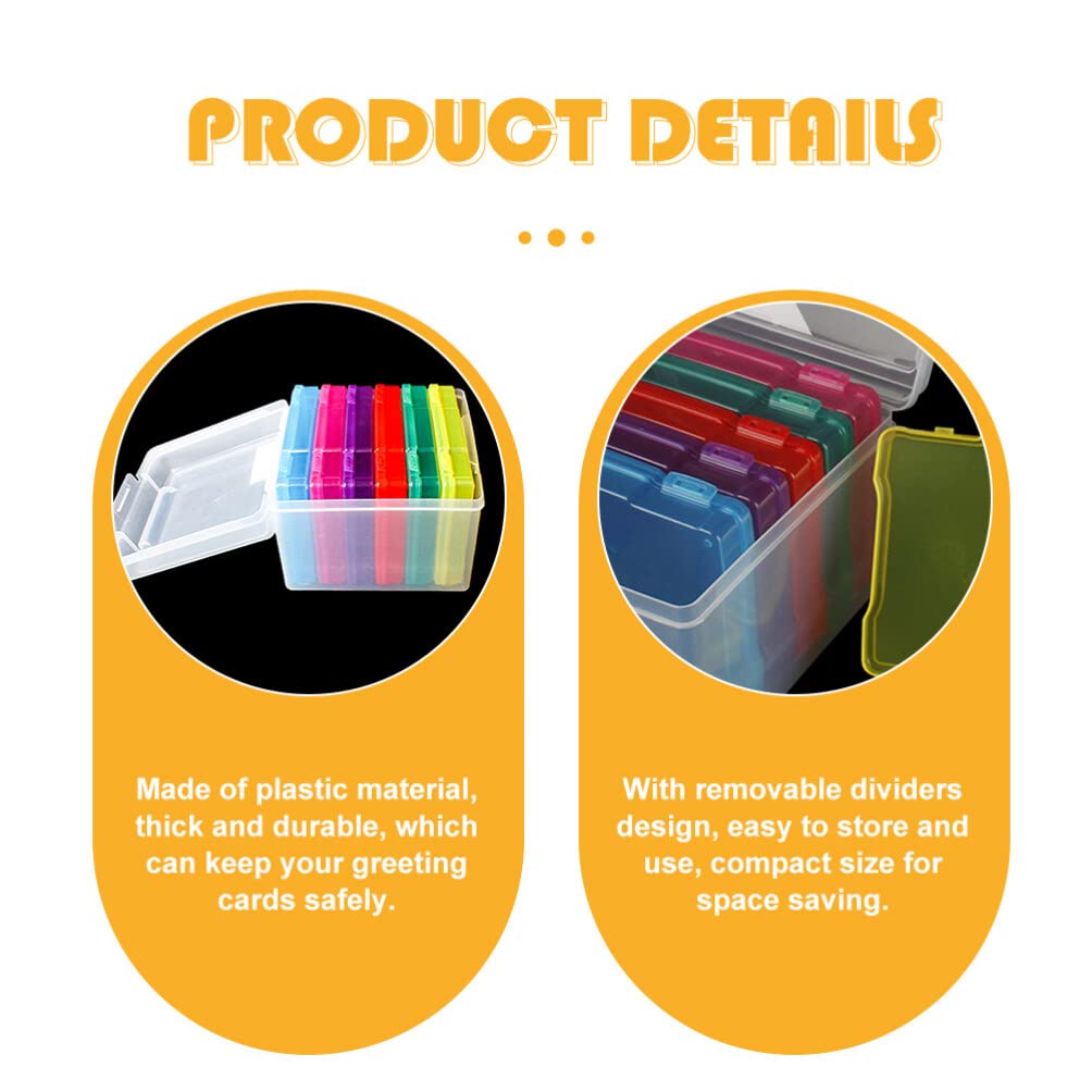 Organizer na kartki z życzeniami z 6 przegródkami, stylowe przechowywanie kartek świątecznych i urodzinowych, zdjęć, rękodzieła, scrapbookingu, naklejek, biletów, trwałe i funkcjonalne rozwiązanie