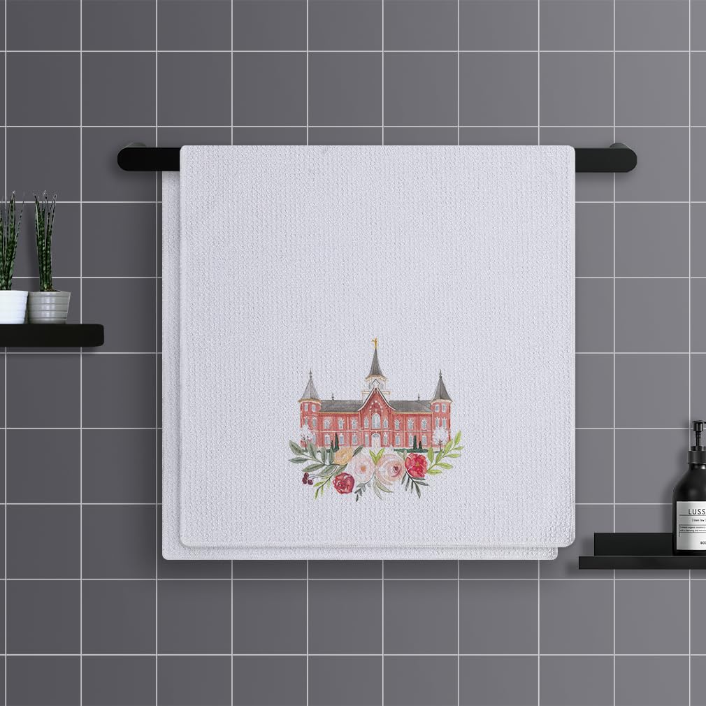 Trapos Cocina Arquitectura Roja Paños de Cocina Suaves y Absorbentes Paños Cocina Reutilizables Trapos de Cocina para Secar Toallas Lavable Toallas de Barra Juego de 4 (40x60cm)