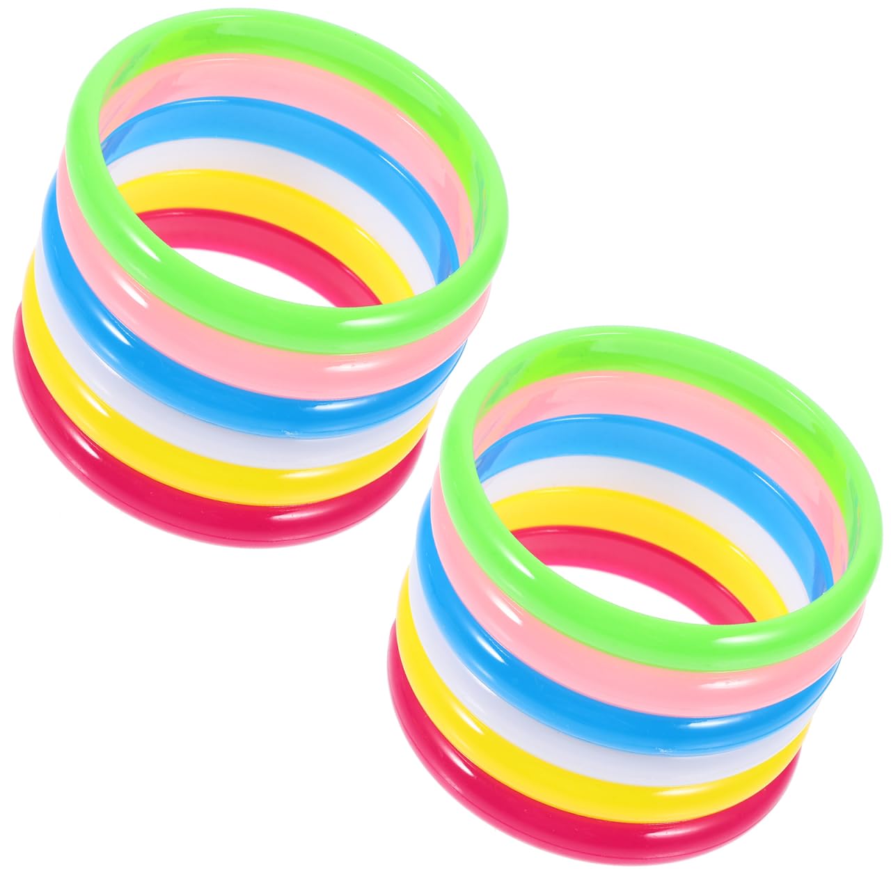 NOLITOY 12Pcs Plastic Bangles Bracelets for Women Girls Mixed Candy Colors Jelly Wristbands Chunky Resin Fashion Set for 80s Neon Retro Party Favors Dress Up Holiday Festivals Accessories 2.55 inches