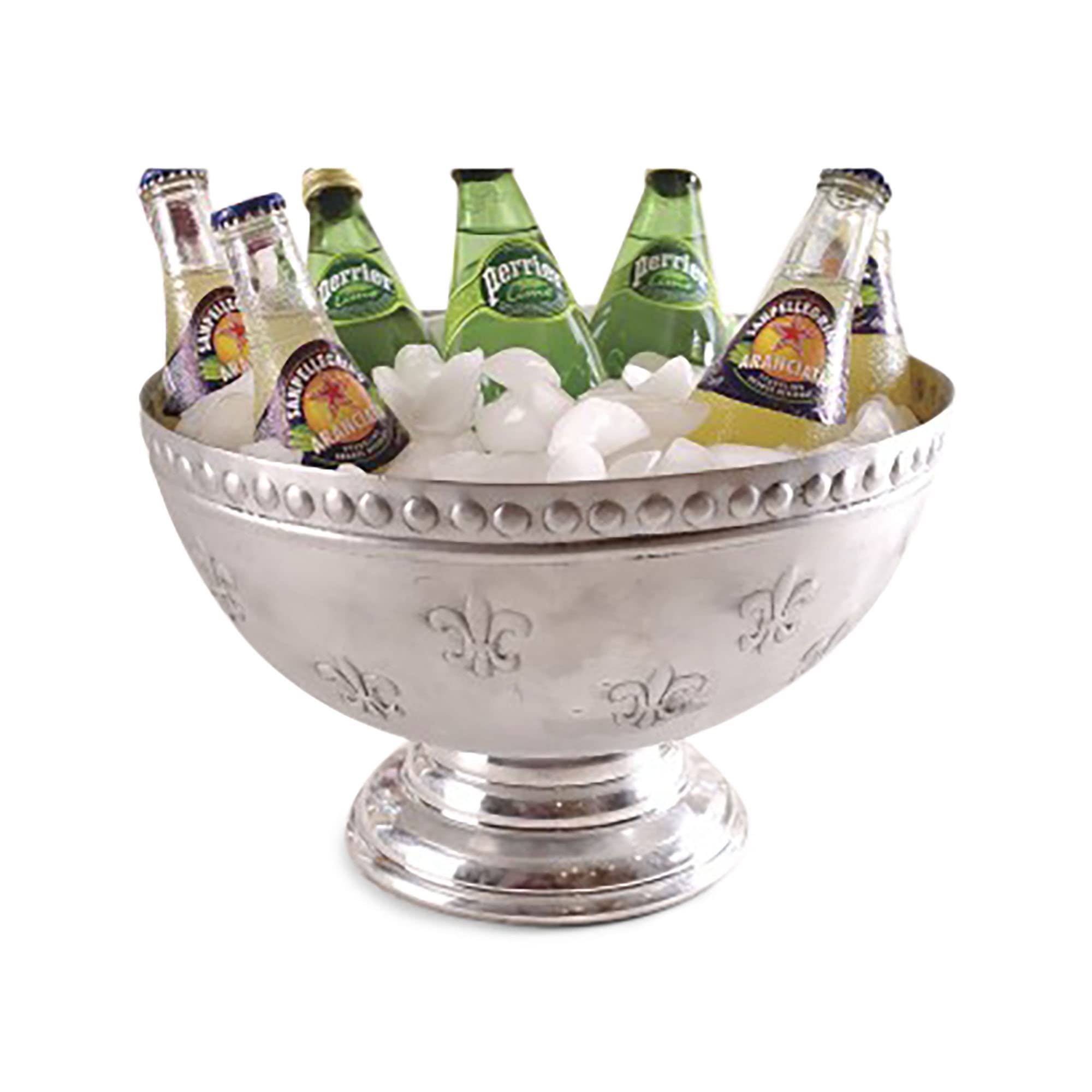 India Handcrafts Fleur de Lis Punch Bowl