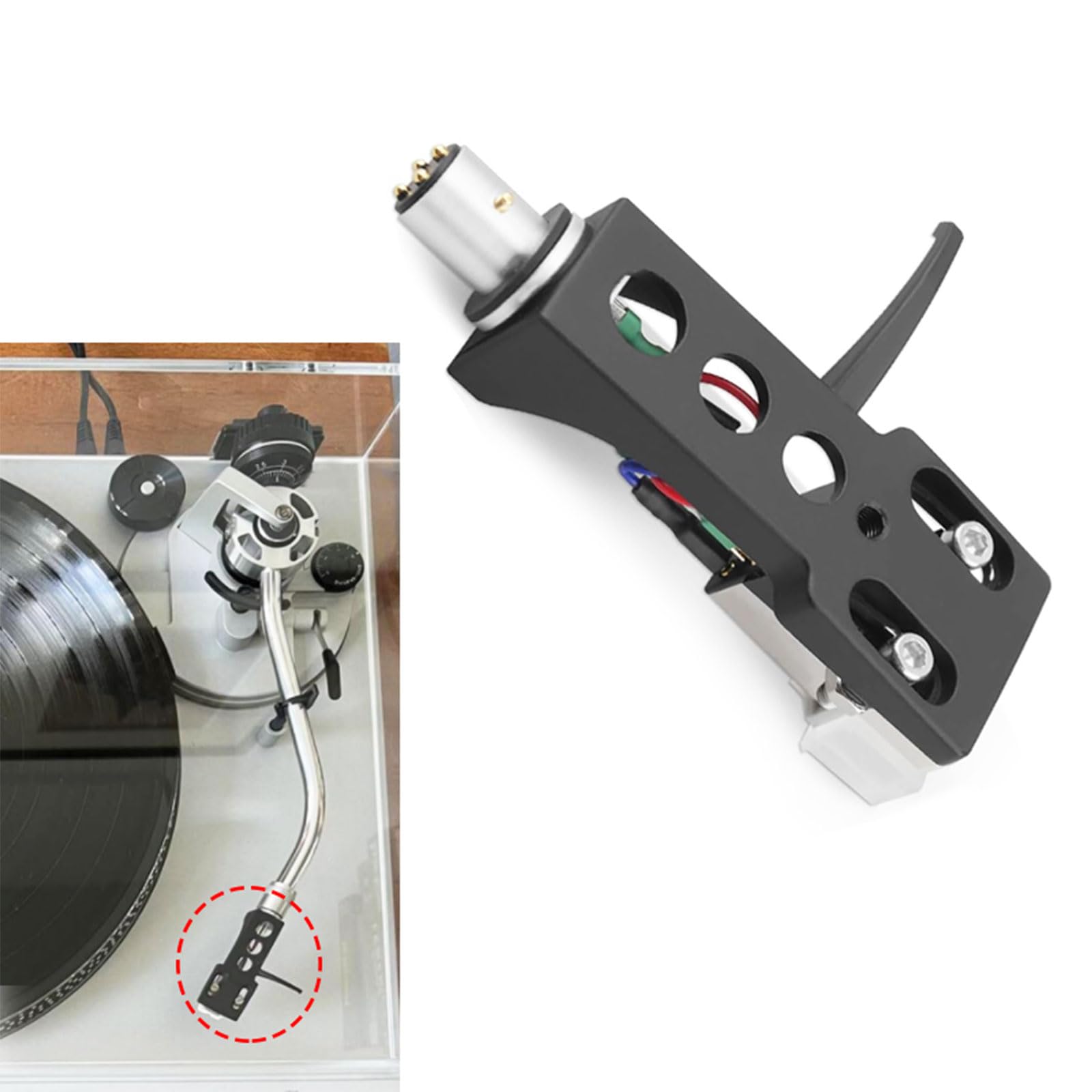 Reemplazo de carcasa de cabeza Phonos mejorada por diseño de cubierta protectora de aguja de instalación rápida para tocadiscos serie SL cartucho SL