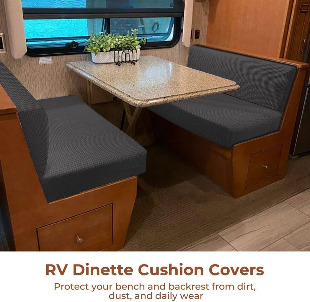 Covers, Stretchy, Protectors, Sofa, Loveseat, Elastic, Rv, Dinette Cushion, & Machine Washable, Fit, Universal, Backrest, Bench, Rv, Cushion Covers