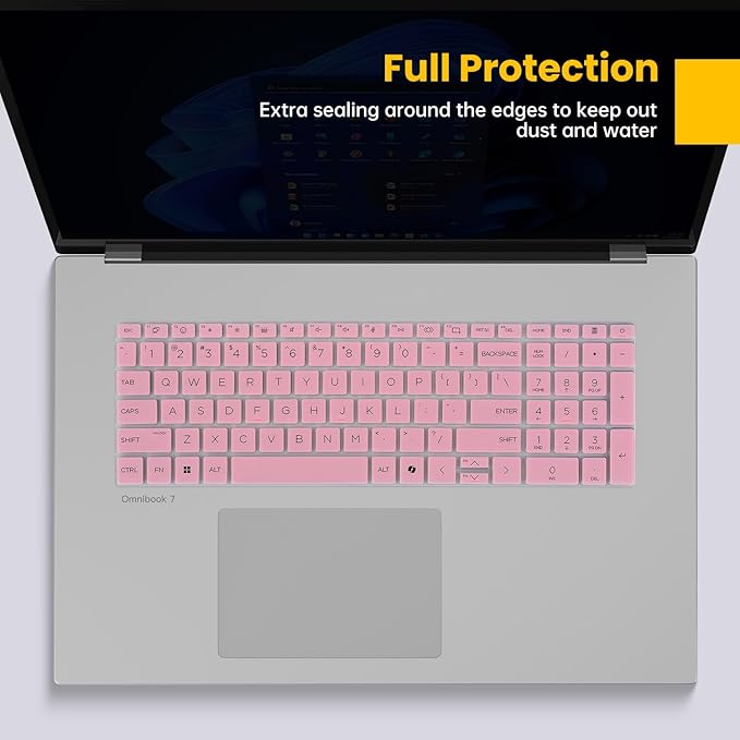 Protector de Teclado de Silicona para HP OmniBook 7 17.3 y 16 pulgadas miniatura 7