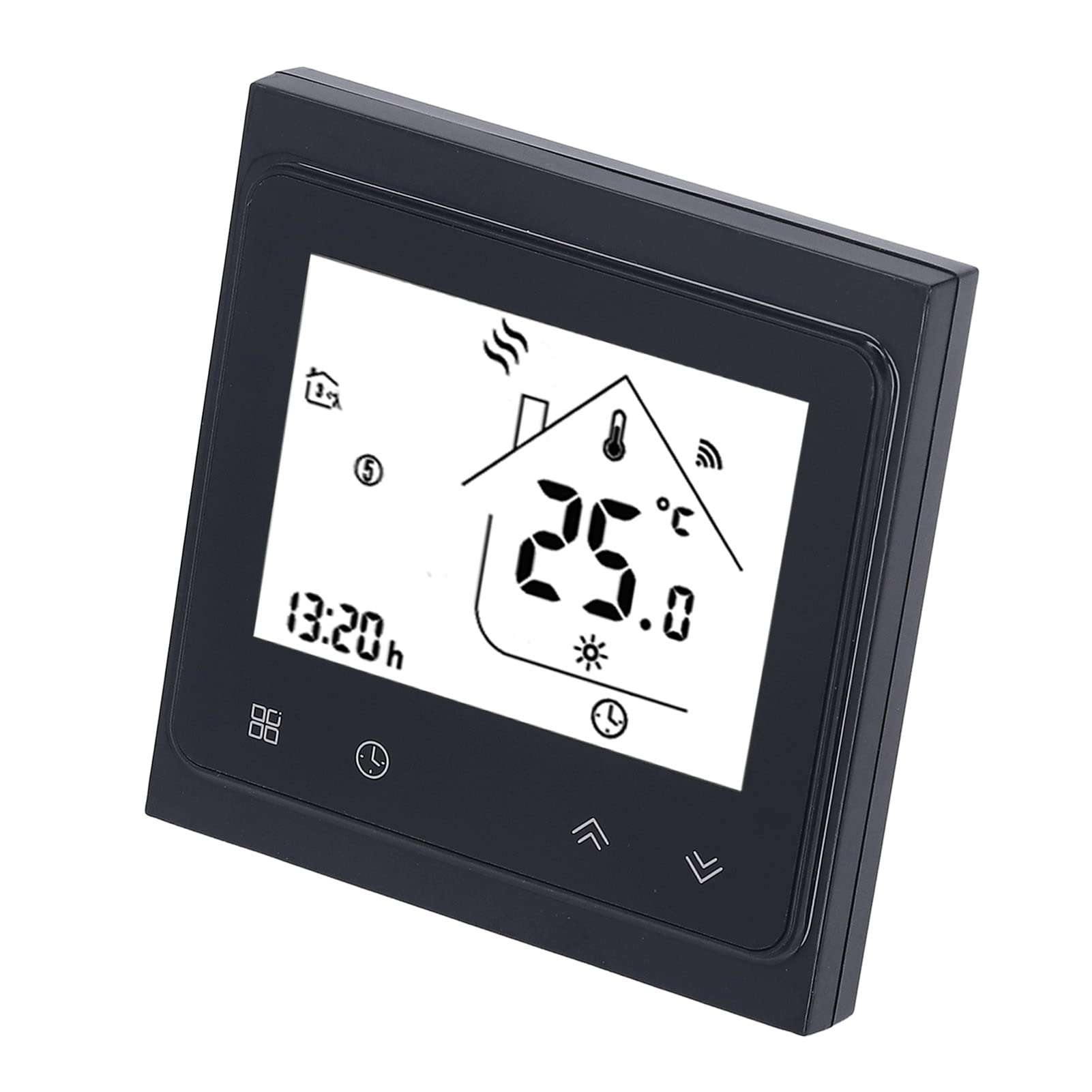 Termostato digitale WiFi con schermo touch LCD per riscaldamento efficiente dell'acqua, controllo preciso della temperatura, nero, 1 unità