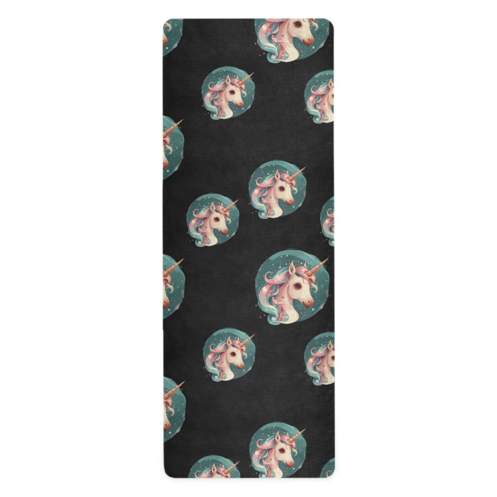 Unicorns Yoga Mat Non Slip Thick Kids Eco Friendly Rubber Workout Foldable Yoga Mat Women Exercise
