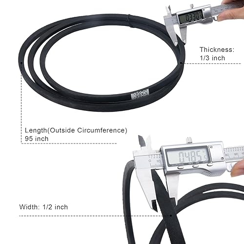 Miniatura 6 de 144959 Cinturón, 144959 Cinturón de cubierta de 12 pulgada x 95 para Craftsman LT1000 LT2000 LT3000 DYT4000 42 pulgadas cortacésped Poulan 532144959