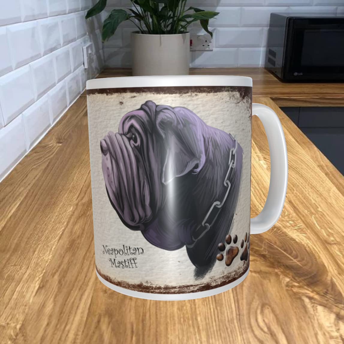 Shawprint Limited White Neapolitan Mastiff Dog 11Oz Coffee Mug My Dog's Prayer Theme 866Drmug