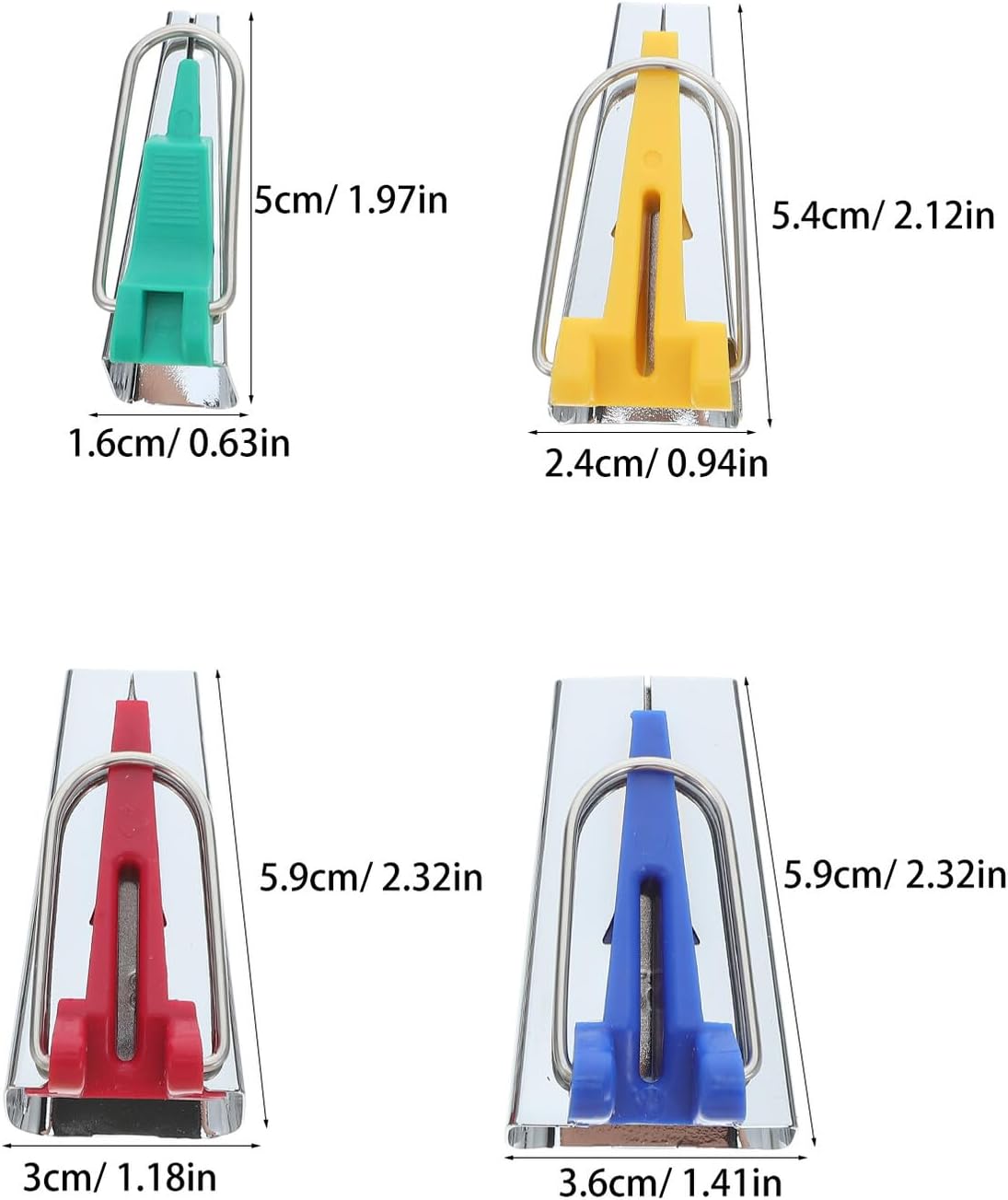 SEWACC Bias Tape Maker Sewing Tool Kit 6mm 12mm 18mm 25mm with Awl for DIY Quilting, Fabric Binding, and Clothing Hemming, Multifunctional Bias Strip Makers for Seamstresses and Crafters