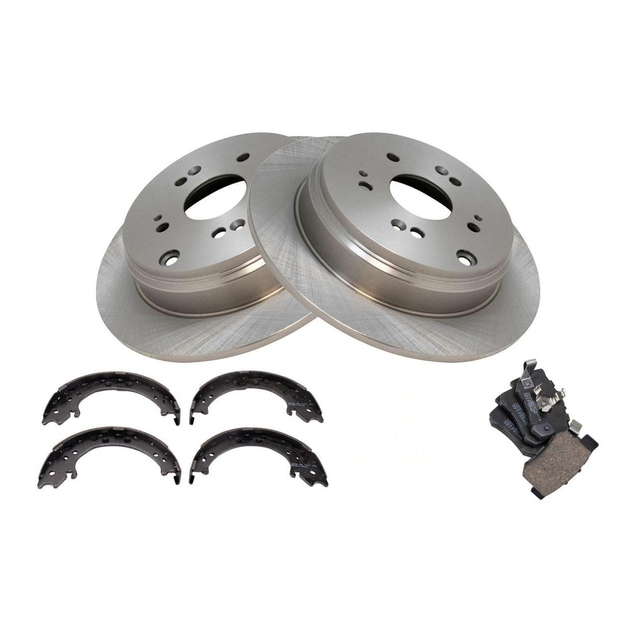 XIOUMAAN 4pcs Disc Brake Rotor and Pad Set Kit Front Rear Side Ceramic with Parking Shoes for Acura for RDX 2010-2018,for for CR-V 2007-2016 BKA28002