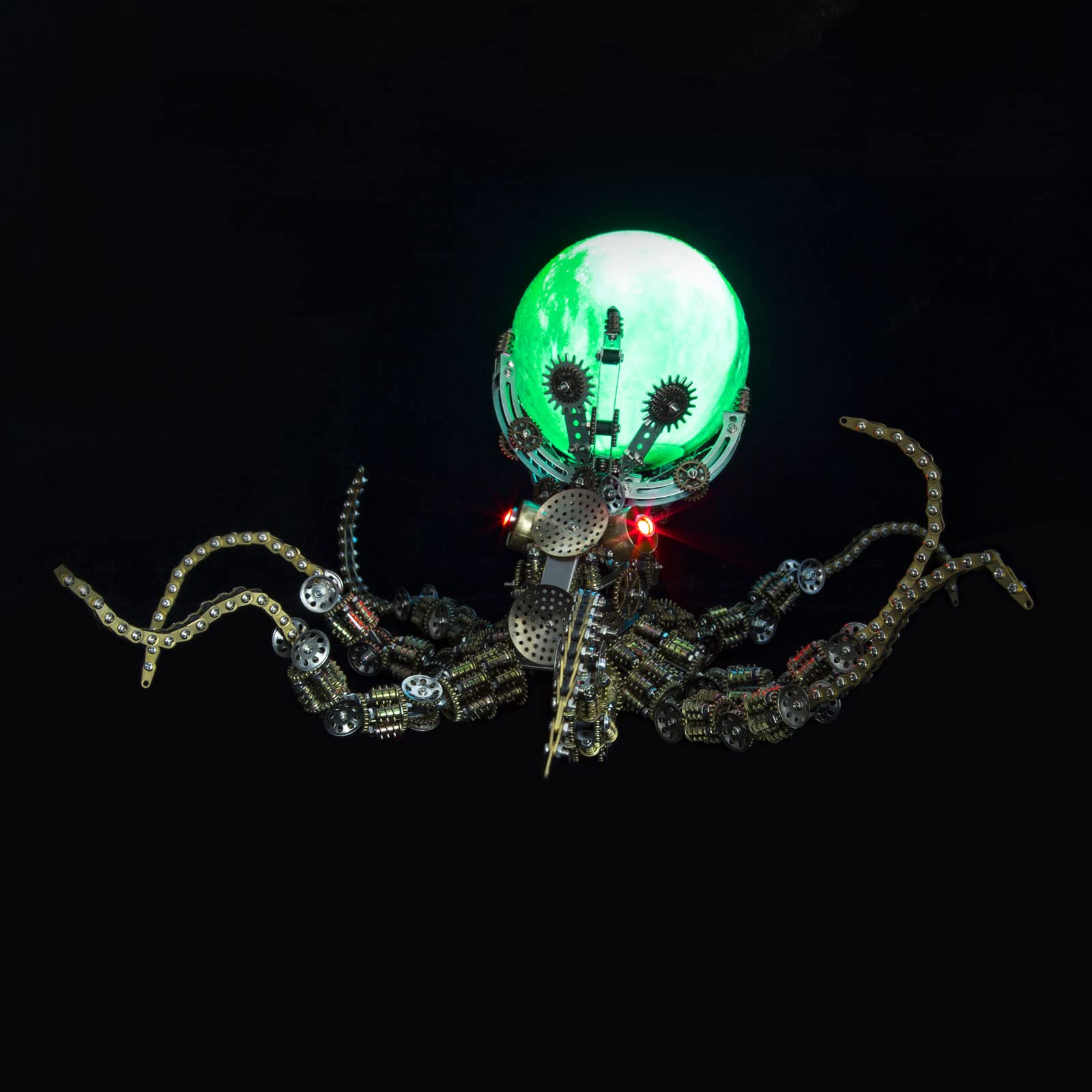 Zestaw 3D Metal Puzzle Mechaniczny Uchwyt Ośmiornicy Lampą, 2400 Sztuk Stalowych Metalowych Puzzle 3D Miniaturowych Modeli Zestawów, Puzzle 3D Łamigłówki Metalowe Ozdoby Stali Nierdzewnej Dorosłych
