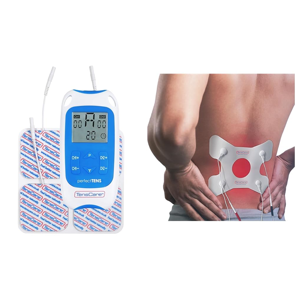 TensCare Perfect TENS + Elettrodo Schiena – TENS per Dolore Lombare e Contratture Muscolari