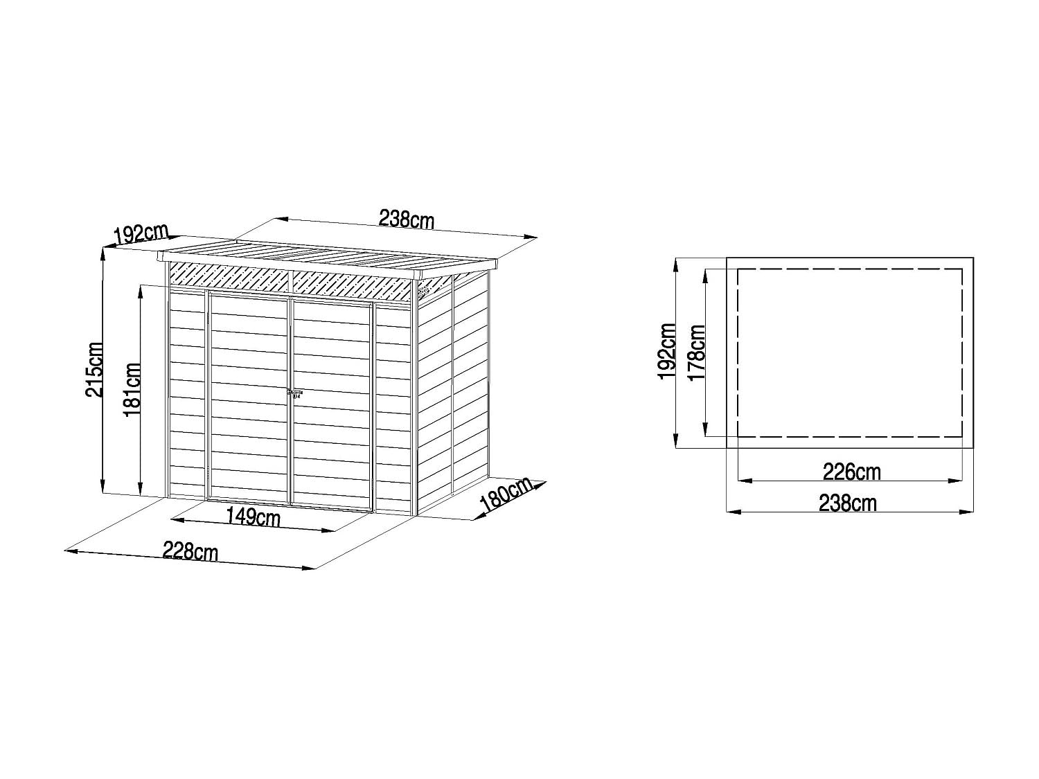 Venta-Unica - Caseta de jardÌn de Resina Gris Antracita 4 m≤ con Suelo - MINARO