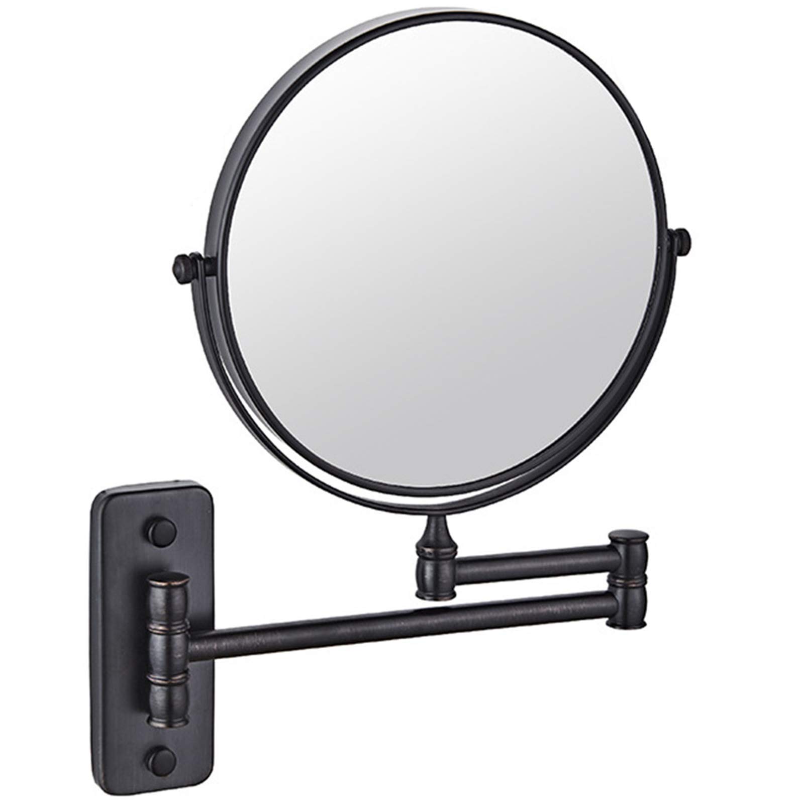 Miroir grossissant pliable mural noir double face 1x 10x