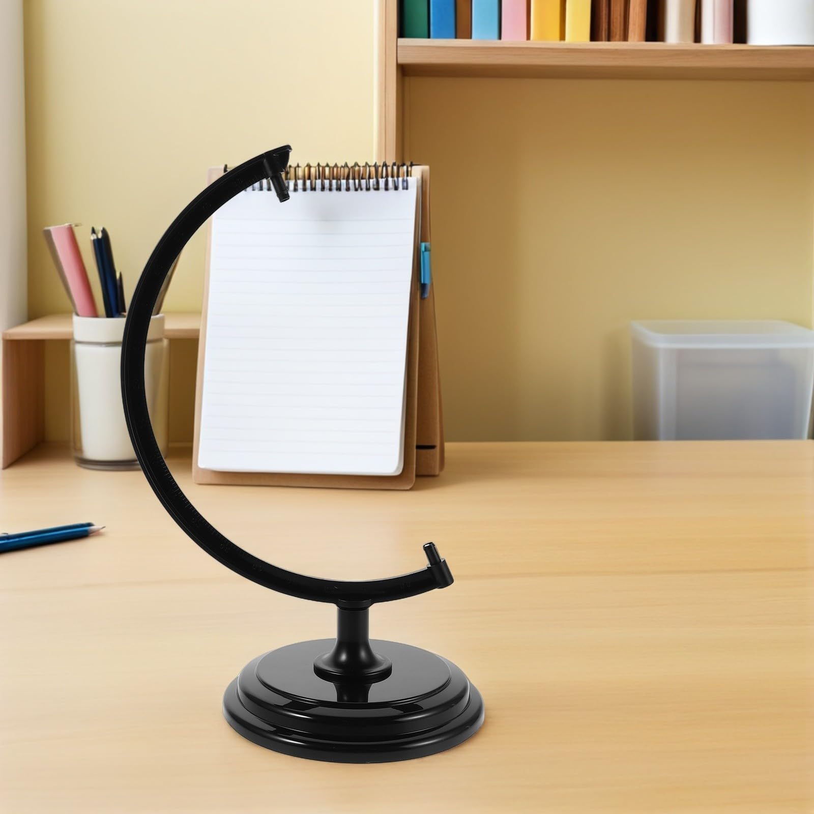 Housoutil Support de Globe Terrestre Rotatif de 30 CM Socle de Remplacement, Base Anti-Inclinaison pour Salle de Classe et Bureau à Domicile