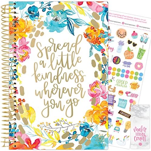 bloom each day planners 2022-2023 Educational 12 months Day Planner (July 2022 – July 2023) – 5.5” x 8.25” – Weekly/Month-to-month Agenda Organizer Guide with Stickers & Bookmark – Unfold Kindness