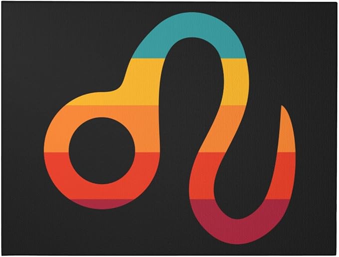 QIZYOQA Zodiac Sign Leo Symbol Canvas Wall Art 12x16 Inch Unframe Canvas Print Wall Art Decor For Home Living Room Bedroom Bathroom