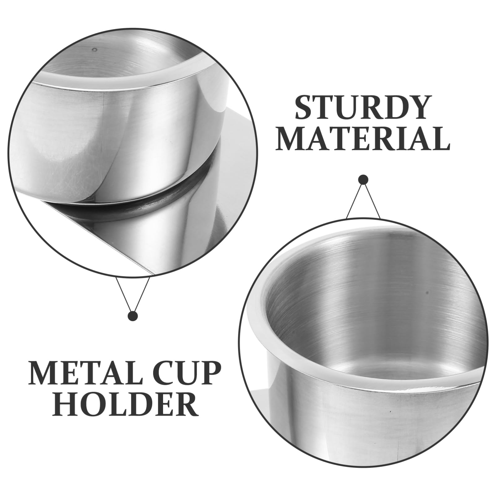 HOLIDYOYO Stainless Steel Cup Holder Gaming Table Cup Holder Poker Table Easy Access