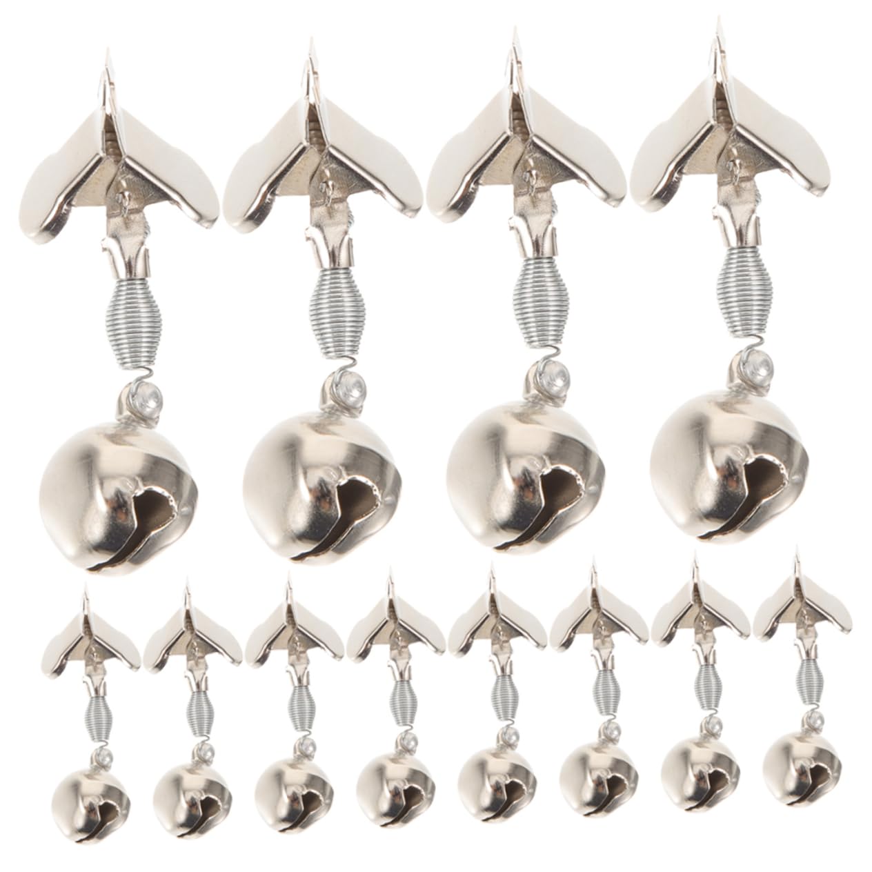 Happyyami 20Pcs Fishing Rod Alarm Bells Metal Fishing Indicators with High Sensitivity Easy to Attach Fishing Warning Bells for Outdoor Fishing Present for Fishing Enthusiasts