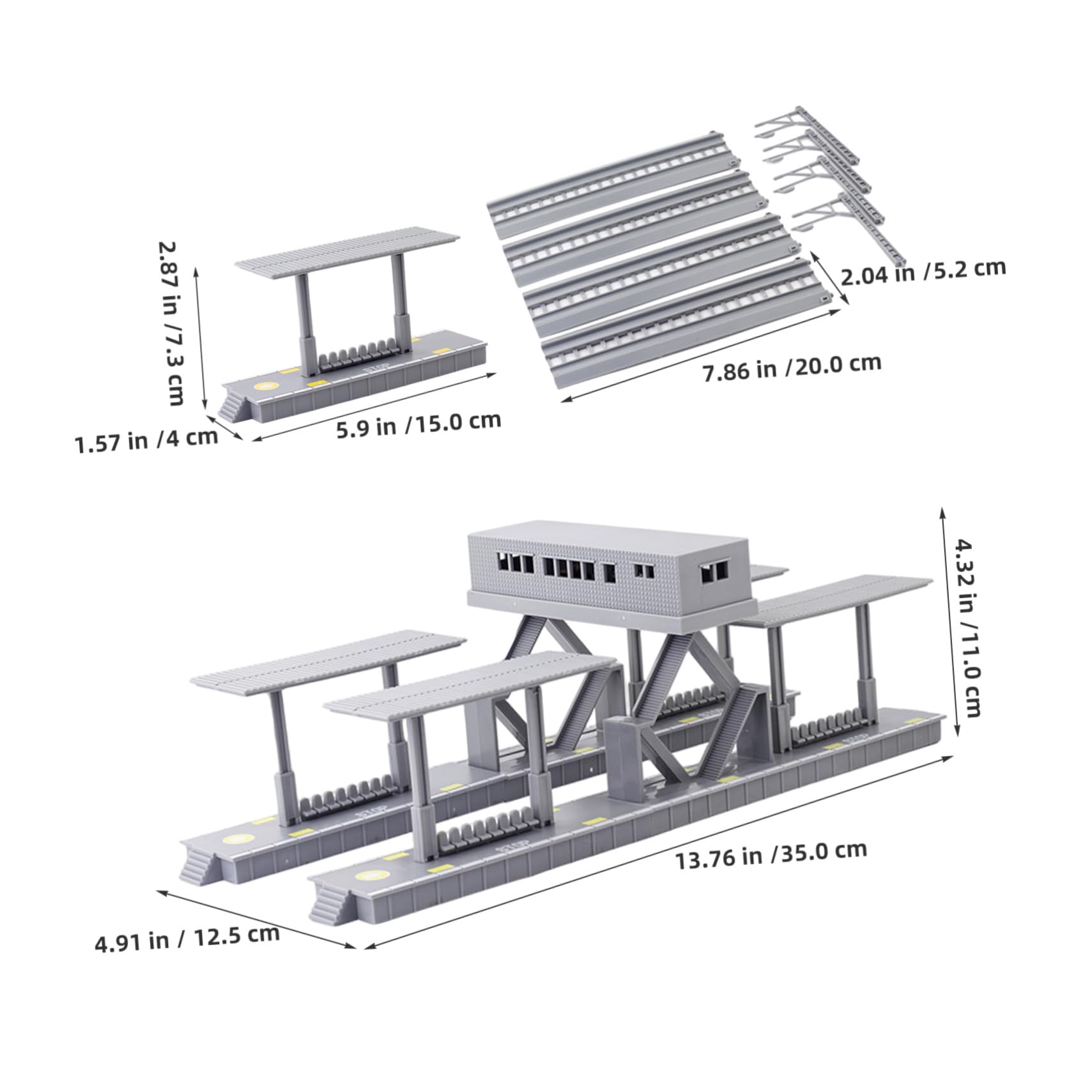 1 Satz Eisenbahn Gleisbauset für Sandtisch Modelldekorationen