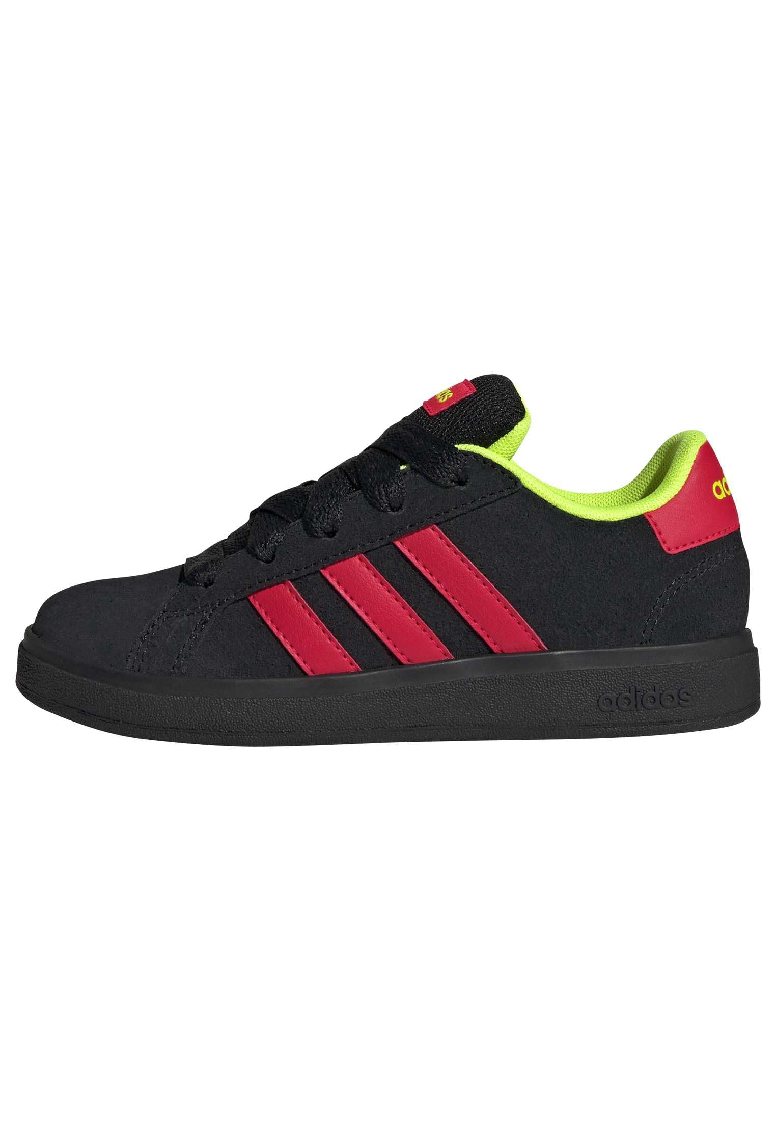 adidas Unisex Kinder Grand Court 00s Shoes Kids, core Black/Lucid red/Lucid Lemon, 40 EU