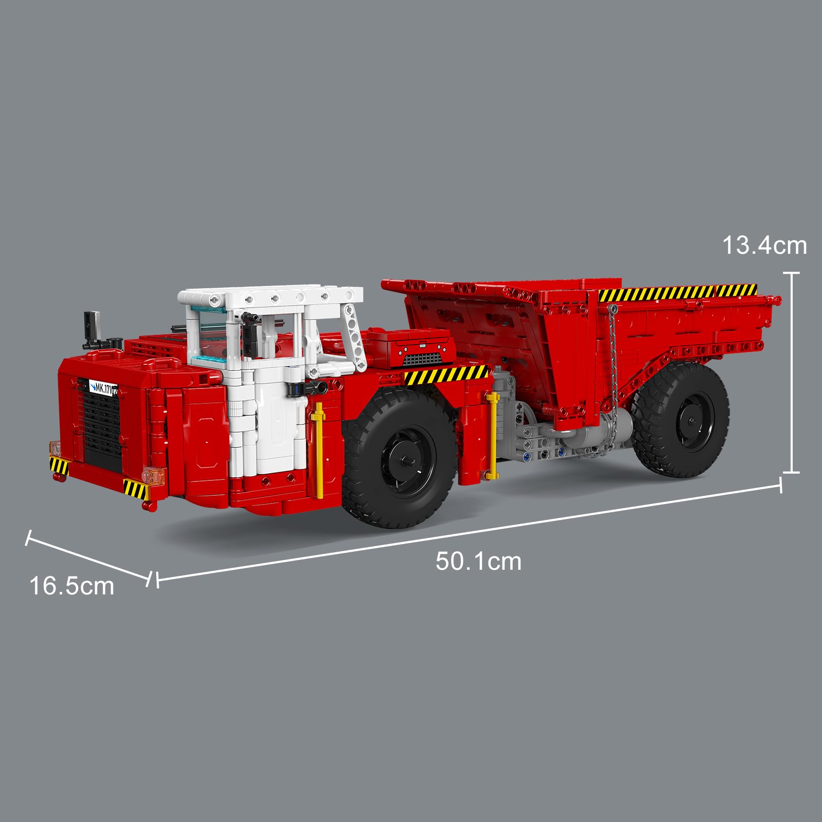 Mould King 17102 Technik Bergbau-Selbstentlader Baustein-Modell | MOC Elektrisch ferngesteuertes Baumaschinen-Bauset | APP Minen-Transport-LKW Technologie Klemmbausteine Bausatz（1730+ Teile）