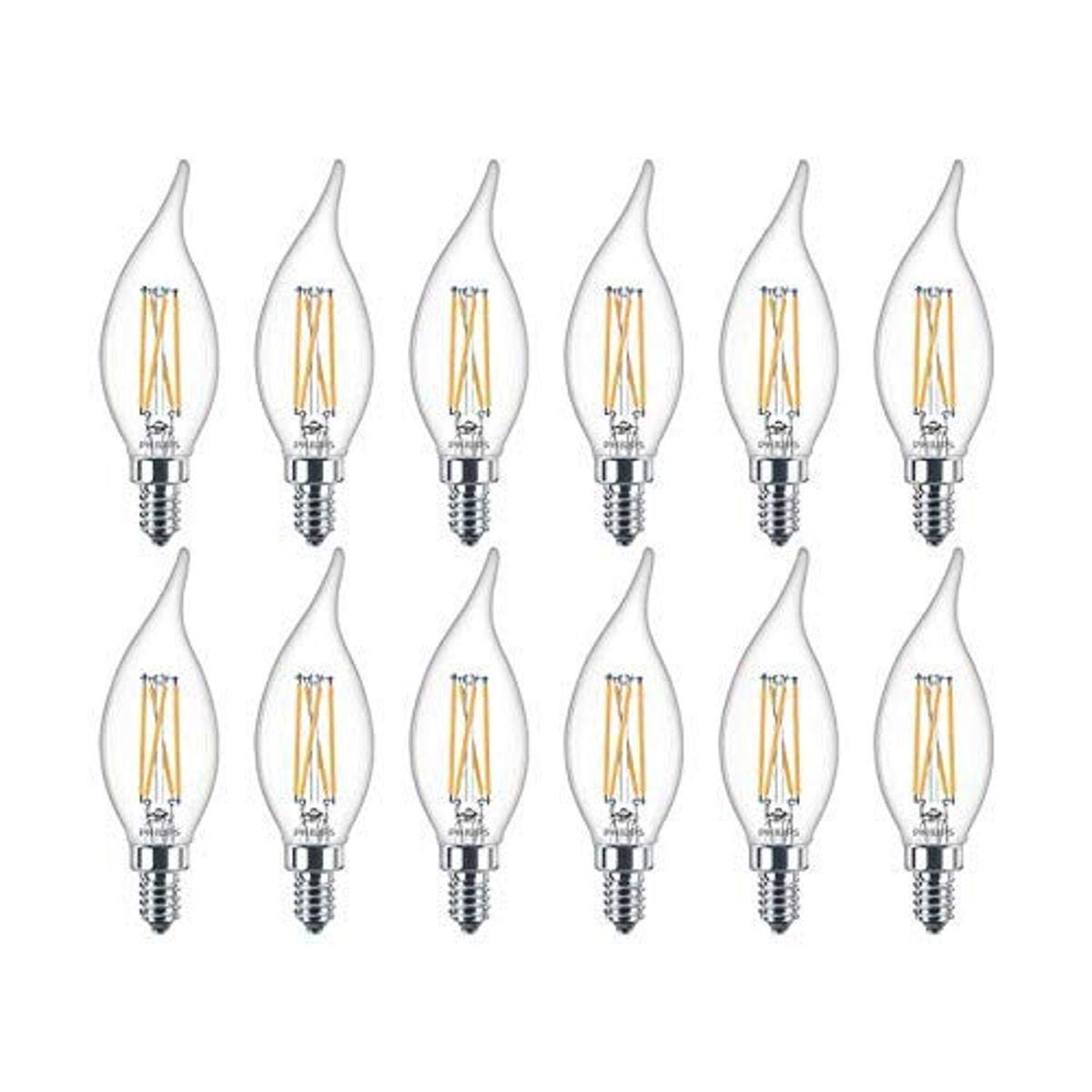 Dimmable BA11 Light Bulb 300 Lumen Daylight 5000K 3 3W 40W E12 Base Title 20 Certified 12-Pack