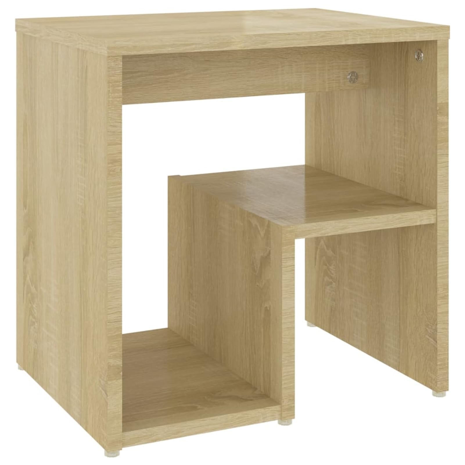 Nachttische 2 STK. Sonoma-Eiche 40x30x40 cm Holzwerkstoff | Stabile Holzwerkstoff-Konstruktion, praktisches Regalfach, leicht zu reinigen mit feuchtem Tuch