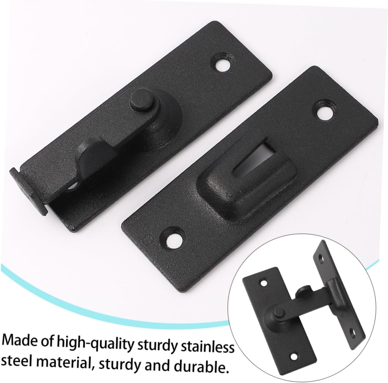 Gate Bolt,Door Bolt Snib, 1pc Stainless Steel Buckle Garage Door Gate Locks Locking Gate Padlock Flip Door Sliding Stainless Steel Bolts Lock for Cabinet Doors Door Latch Door Lock Deadbolt Lock Clams