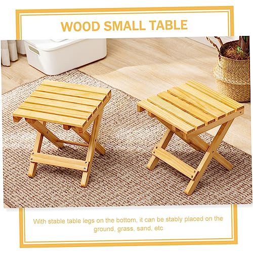 EXQUIMEUBLE Mesa de centro quadrada preta vasos de flores banheiro dobrável ao ar livre pequeno páti