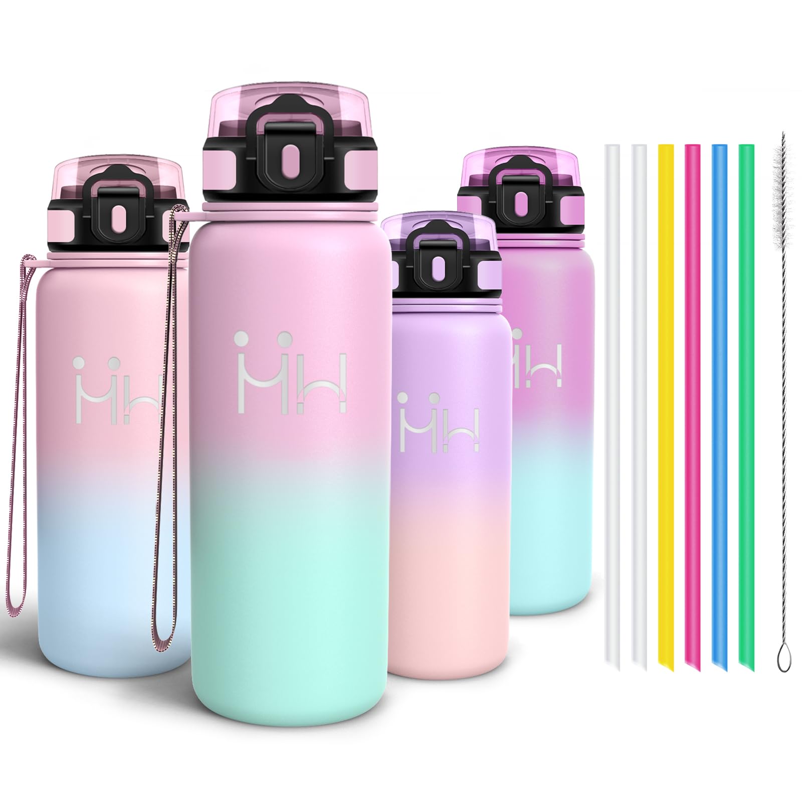Motswedi Insulated Water Bottle, 750 ml, Stainless Steel Water Bottle, Reusable, Thermal Bottle, BPA Free, Water Bottles – Light Pink & Light Green