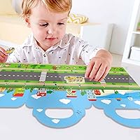 Vista 7 de Libros de Pegatinas Reutilizables para Niños, Libros de Pegatinas de Vehículos para Viajar para Niños Pequeños de 3, 4, 5 Años, Regalos