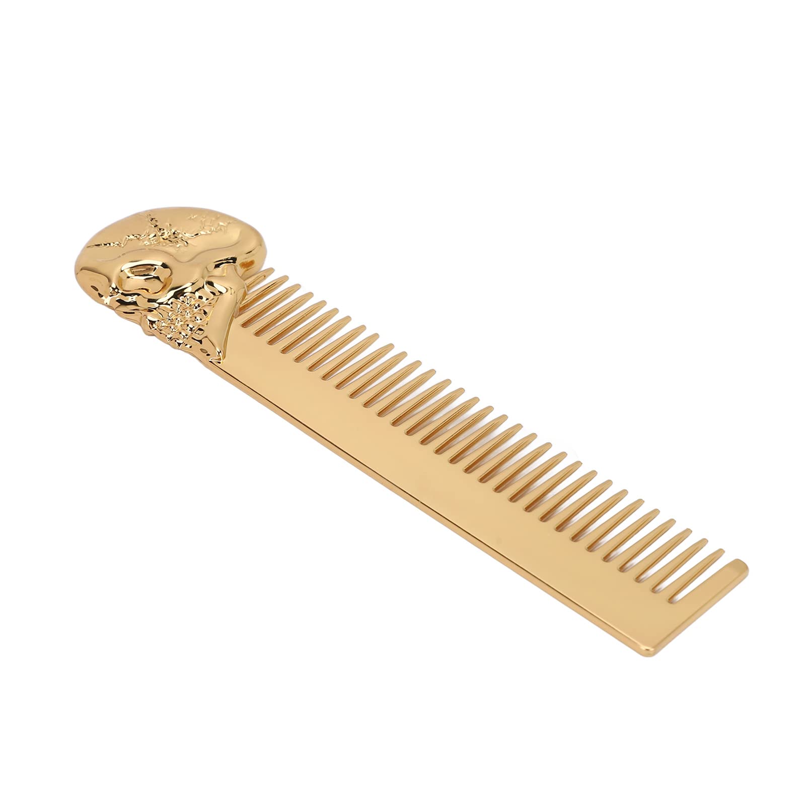 Taschen-Bartkamm, 14,7 cm, Totenkopf-Muster, Haarkamm für Herren, glattes Öl, Haarstyling, Reisekamm für Haarbart, Heimsalon