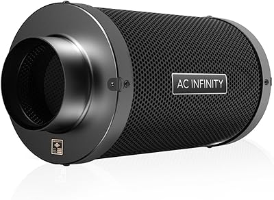 AC Infinity Air Carbon Filter 4 with Premium Australian Virgin Charcoal, for Inline Duct Fan, Odor Control, Hydroponics, Grow Rooms