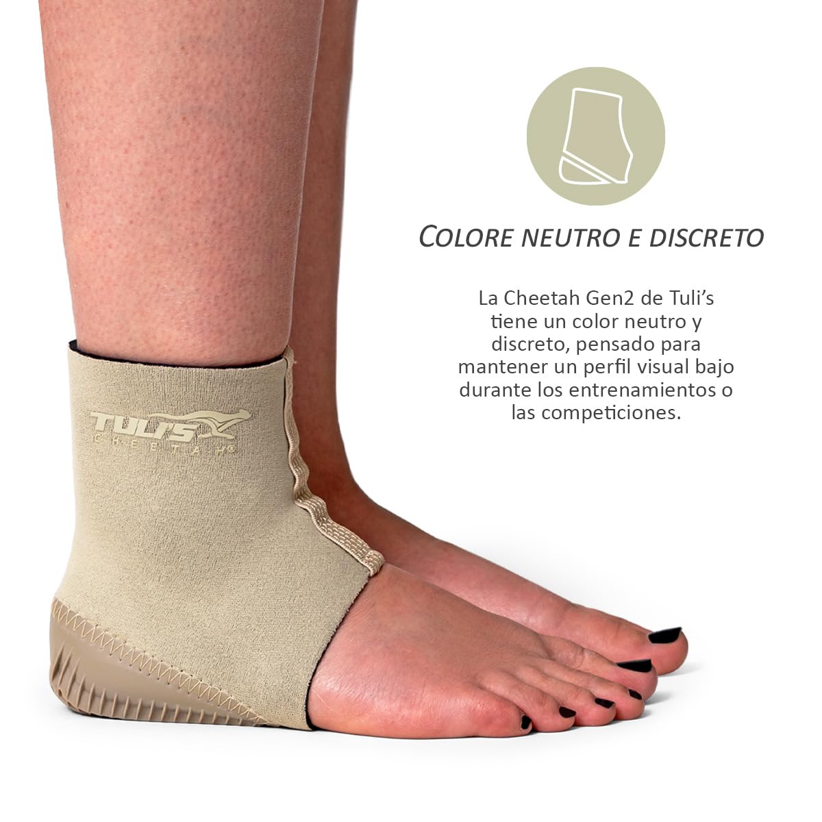 Tuli's Cheetah Gen2 – Cavigliera Sportiva con Talloniera – Tutore per Malattia di Sever e Sperone Calcaneare – Cavigliera a Compressione e Supporto Caviglia, Medio (Junior)