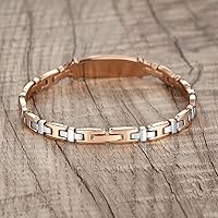 Vista 11 de Pulseras médicas de la identificación de la alerta del acero inoxidable de la señora de la manera