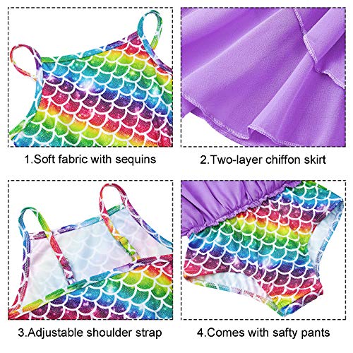 image for Lovefairy Ballet Dance Dress Tutu for Little Girls 5t Mermaid Gymnasti