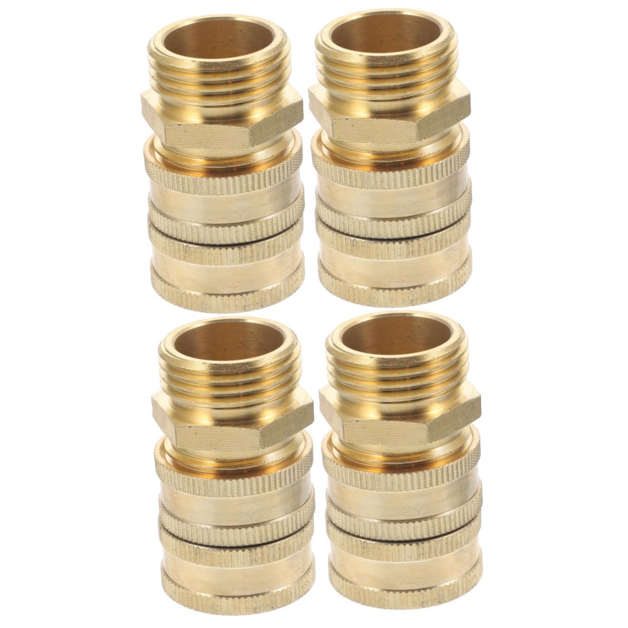 TOYANDONA 2 Series Conector De Grifo Conectores Reparar Masculino Adaptador De Acoplador De Manguera De Jardín Convertidor De Adaptador De Manguera Latón Dorado 2 Pares*2